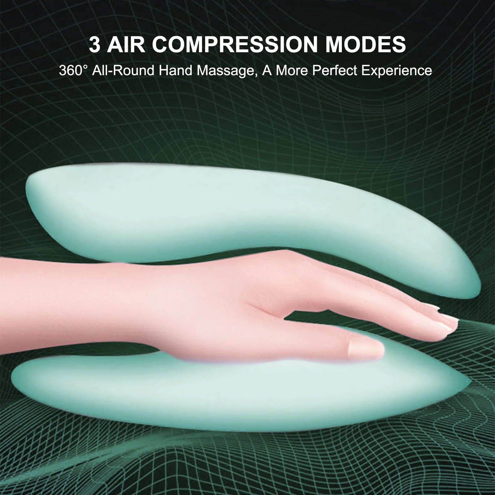 3-Speed Hand Massager With Heat, Air Compression & 30-Min Timer, Portable & Relaxing - DropOnline.co