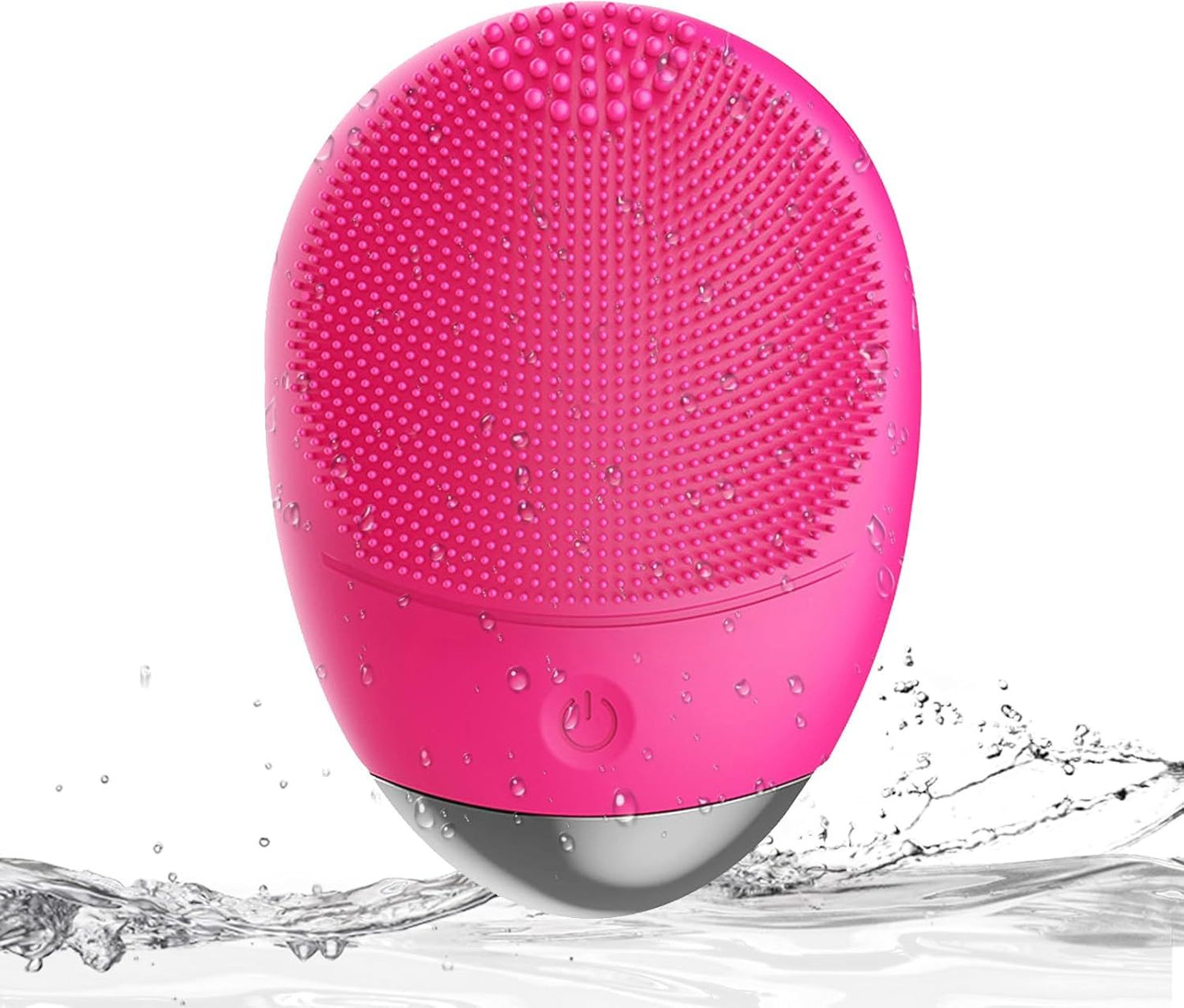 High Frequency Vibration Silicone Facial Cleansing Brush USB Rechargeable Electric Waterproof Silicone Facial Cleanser Thanksgiving Gift Christmas Gift Unisex - DropOnline.co