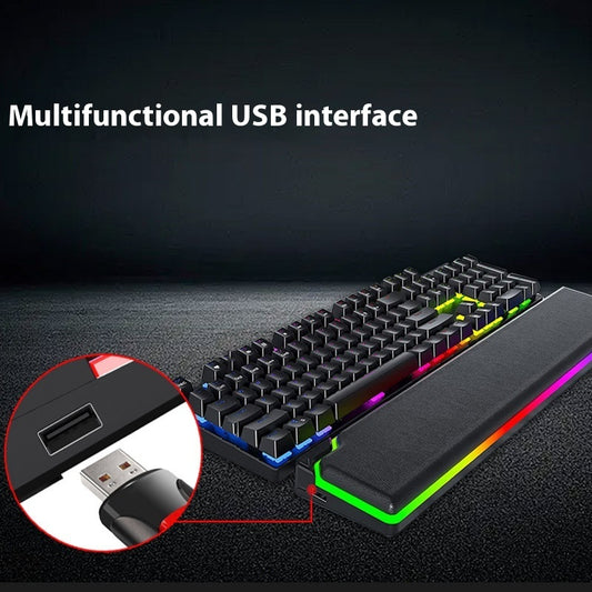 RGB Keyboard Support Wristband High Rebound Luminous Machinery Keyboard Support - DropOnline.co
