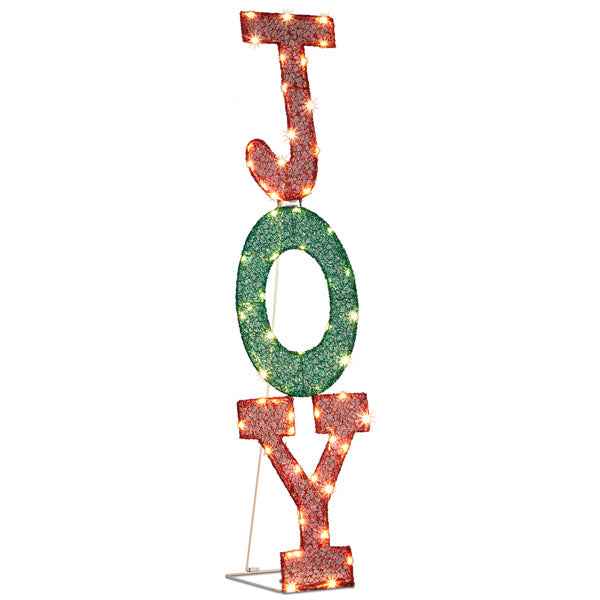29X27X99cm JOY Letter 2D Warm White Light - Mesh Powder Christmas Lighting - DropOnline.co