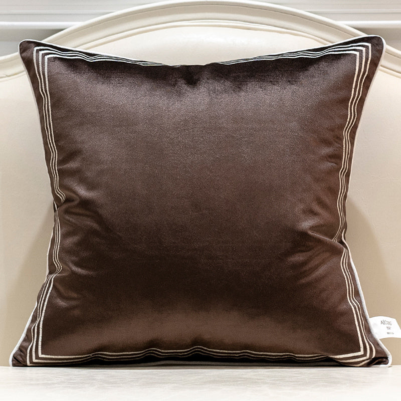 Patterned Cushion Cover Flannel Embroidered Home Decor Pillow Case - DropOnline.co