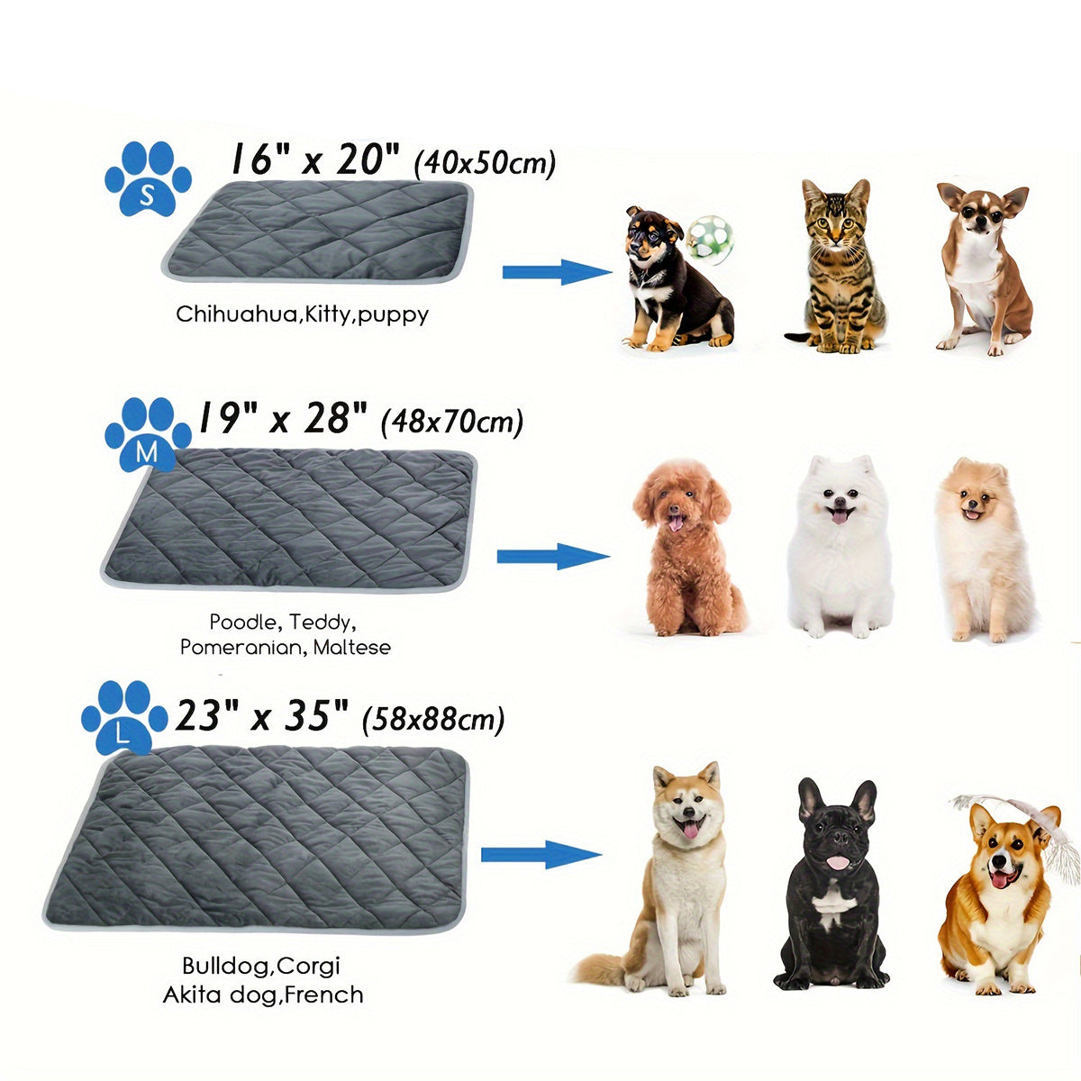 Dog Cat Bed, Cat Dog Non-Slip Mat, Extra Warm Thermal Pet Pad  Self-Heating Cat Mat Warm Thermal Pet Pad Washable Dog Crate Pad Heat Dog Cat Bed Mat Blanket Non-Slip Bottom For Outdoor And Indoor Pets - DropOnline.co