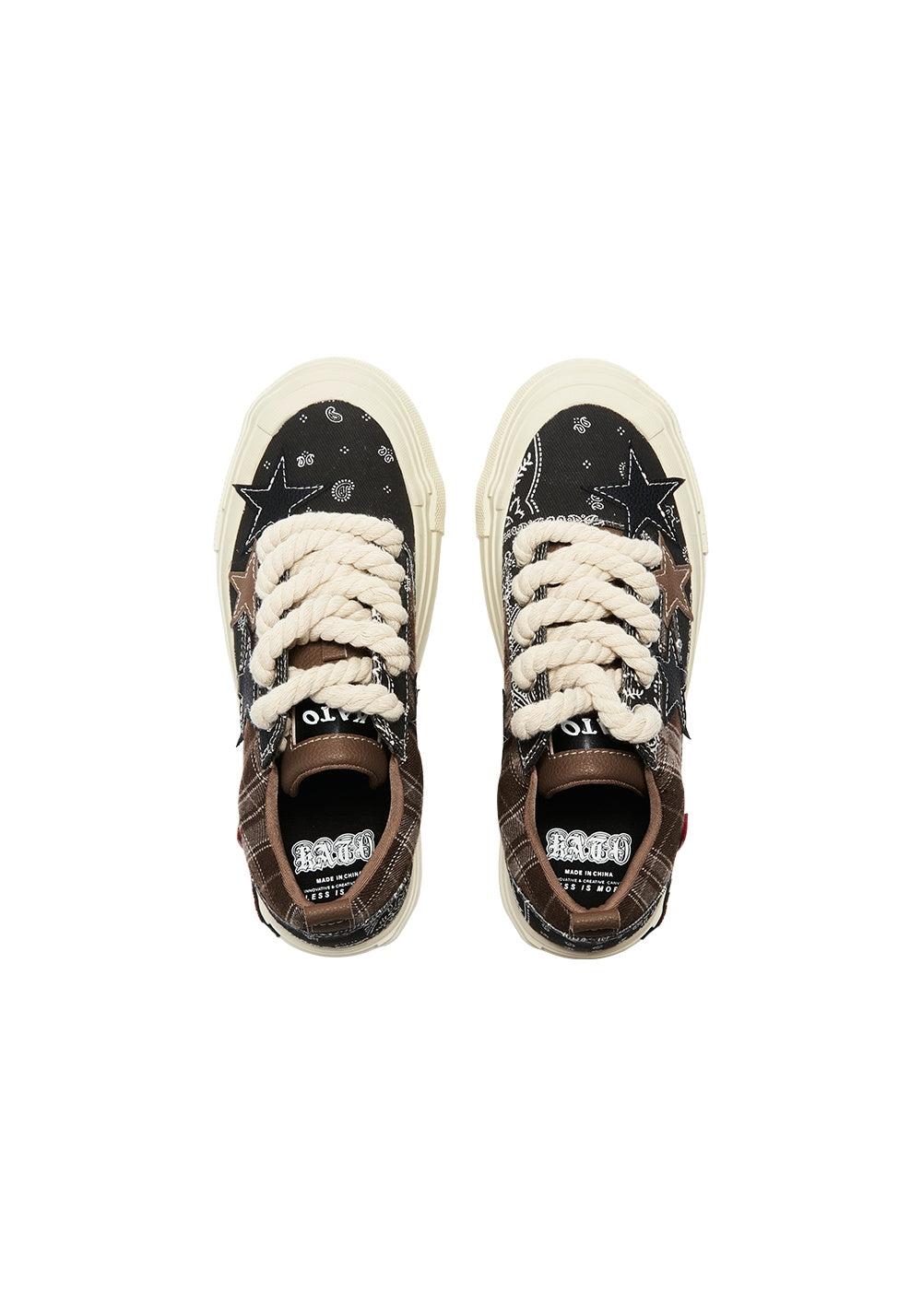 KAALIXTO--Star Canvas Shoes-Paisley - Unisex - DropOnline.co