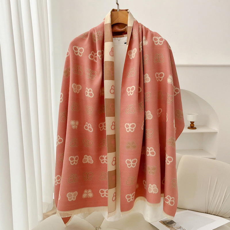 Retro High Sense Artificial Cashmere Scarf - Sophisticated Winter Wrap - DropOnline.co