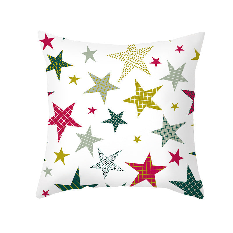 Cartoon Letter Printed French Velvet Cushion Cover - DropOnline.co