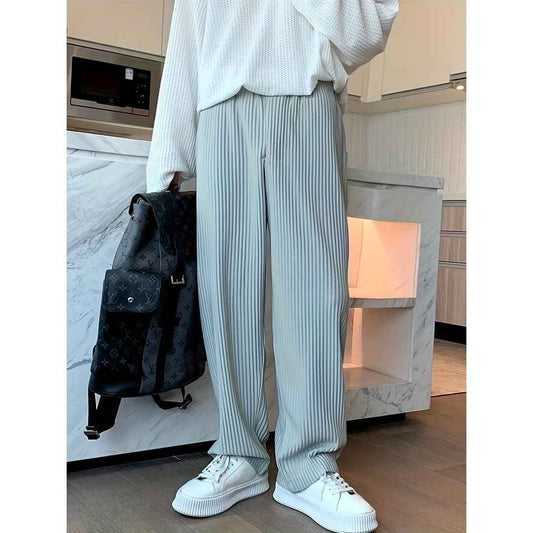 Men's Corduroy Casual Pants - Fashionable Straight Leg Trousers