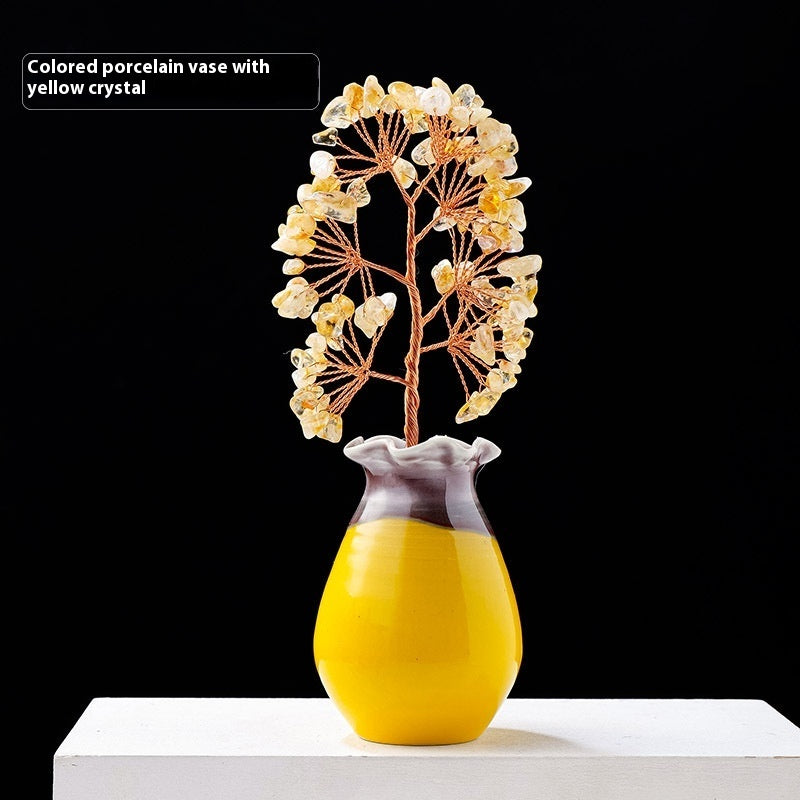 Natural Crystal Gravel Pachira Macrocarpa Crafts Ornaments Home Decor - DropOnline.co