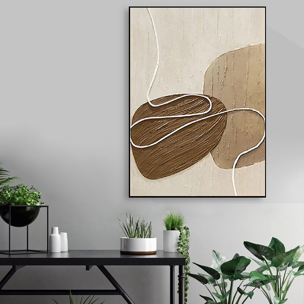 Neutral Color Abstract Handmade Painting Large Modern Palette Knife Texture Colorful Wall Art Oil Painting On Canvas Artwork - DropOnline.co