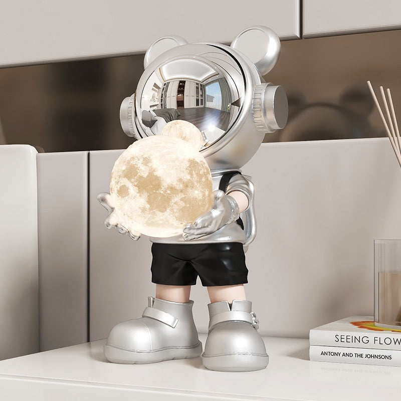 Desktop Space Bear Decoration Moon Night Light Home Decor - DropOnline.co