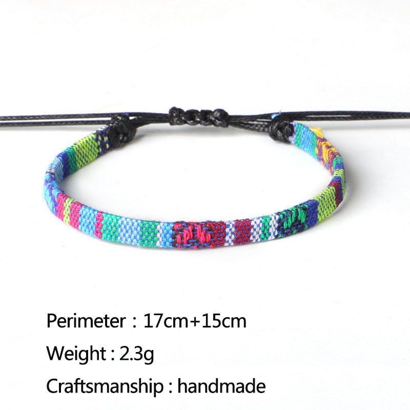 Hand Woven Rainbow Color Anklet Bohemian Style - DropOnline.co