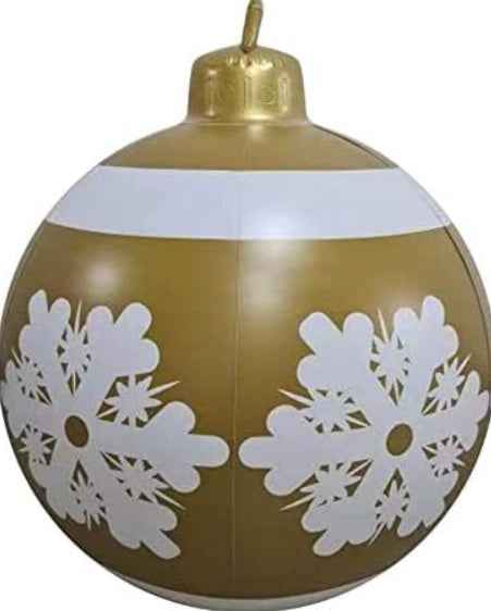 Giant Inflatable Christmas Ball 60cm - PVC Outdoor Ornament Decoration for Tree & Yard - DropOnline.co
