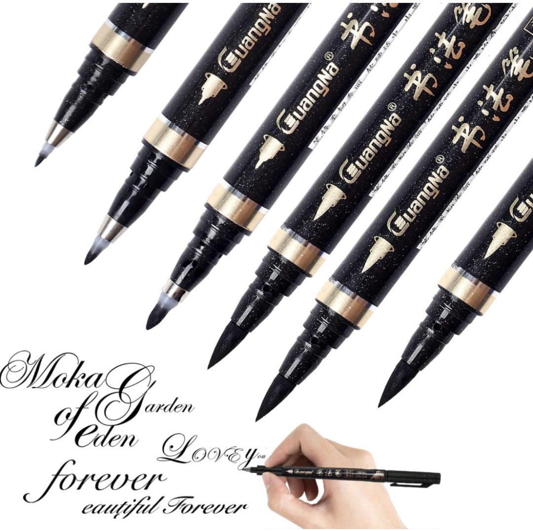 Calligraphy Pen Sketch Beautiful Pen Soft Brush Painting Brush Big Case Signature Pen Copy Script Pen Can Add Ink - DropOnline.co