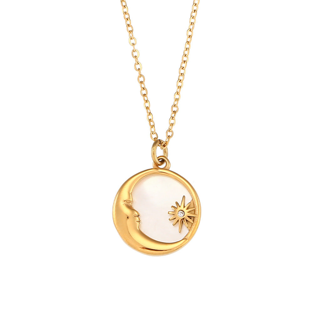 Popular Versatile Shell Moon Necklace - DropOnline.co