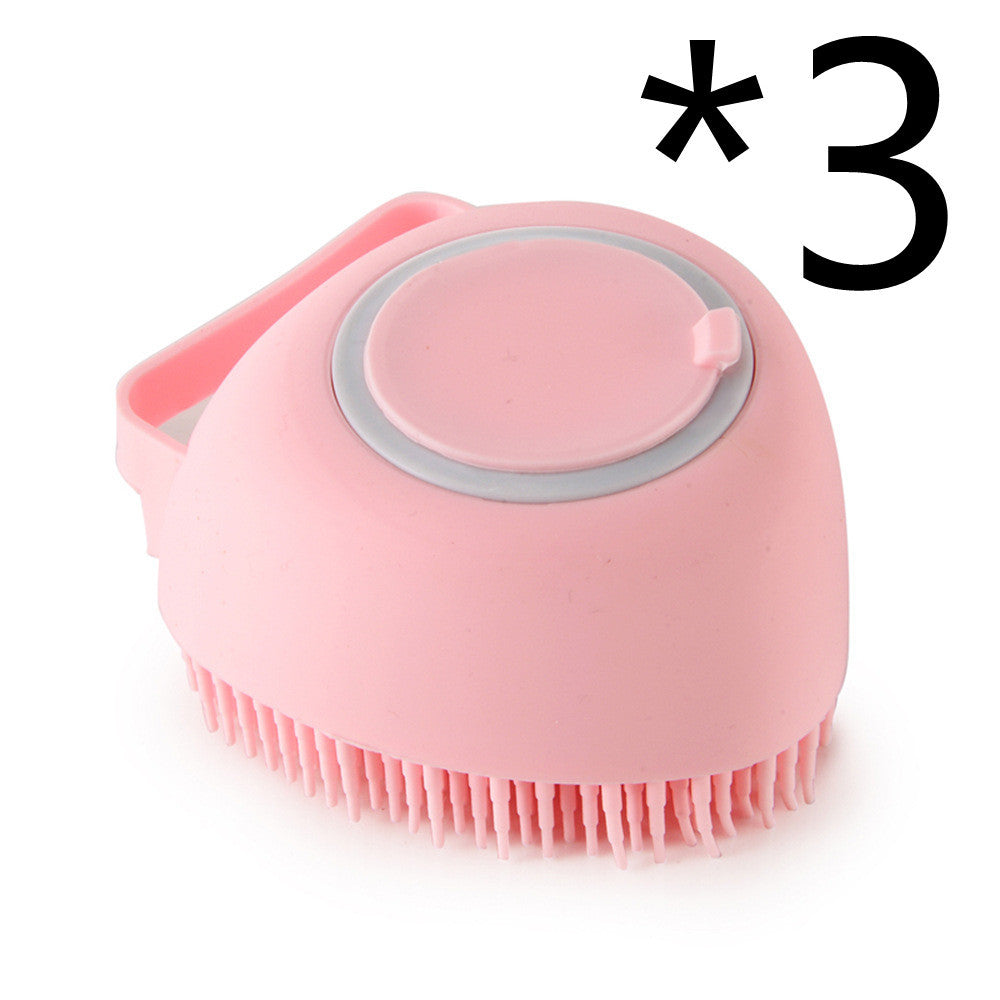 Silicone Dog Bath Massage Gloves Brush - Pet Grooming Tool with Shampoo Dispenser for Dogs & Cats - DropOnline.co