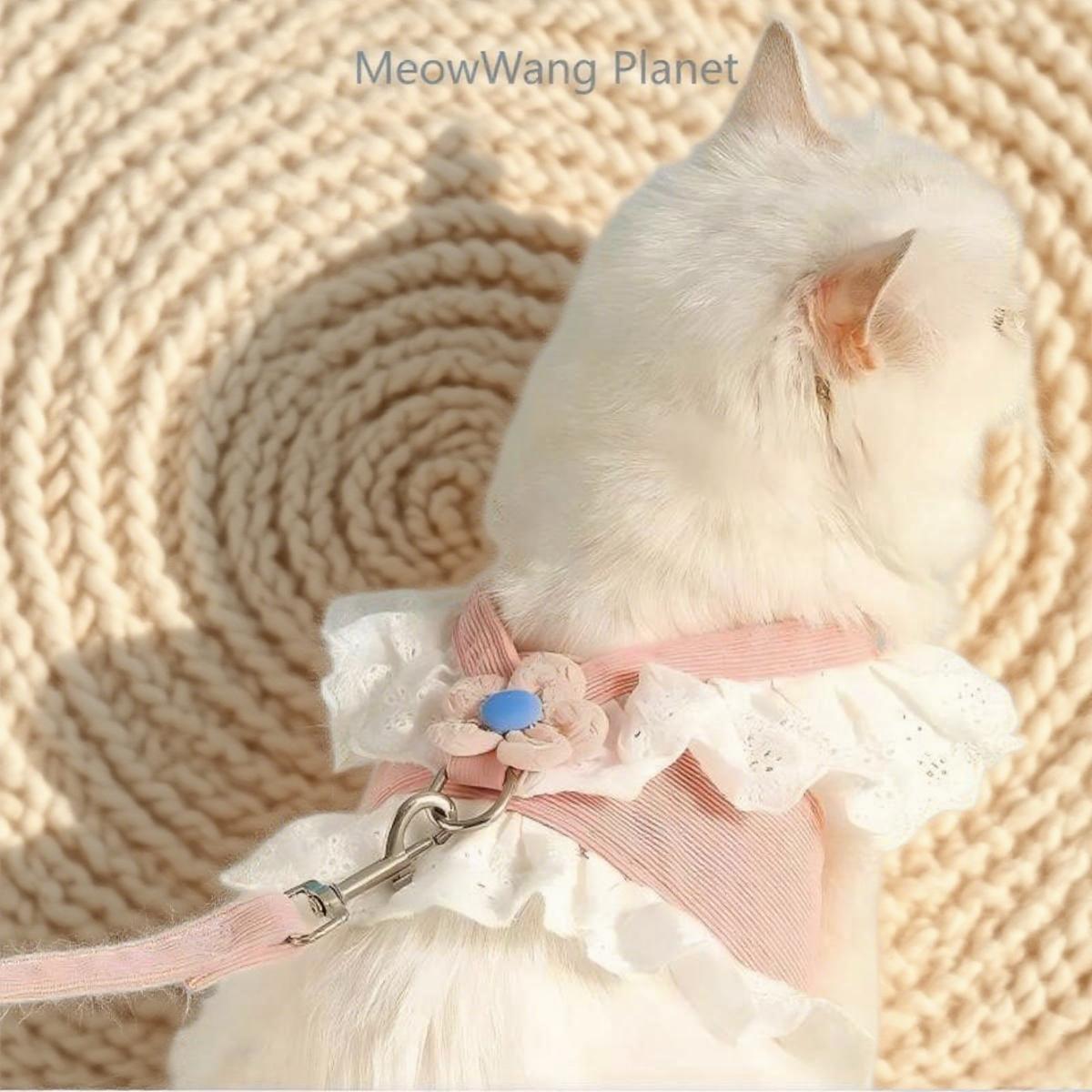 Dog Leash Cat Leash Premium Summer Pet Harness Leash Set Breathable Lightweight And Escape Proof Vest For Cats Small Dogs Adjustable Outdoor Walking Gear With Secure Leash Attachment Luxury Pet Gift F - DropOnline.co