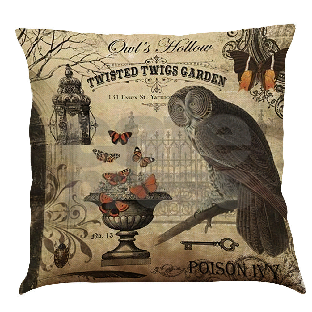Halloween Cotton Linen Sofa Car Cushion Pillowcase - DropOnline.co