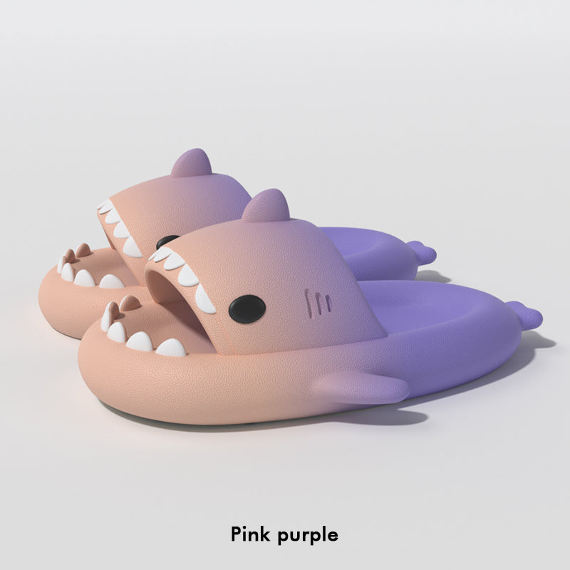 Gradient Shark Slippers Men's Home Bathroom Non-slip - DropOnline.co