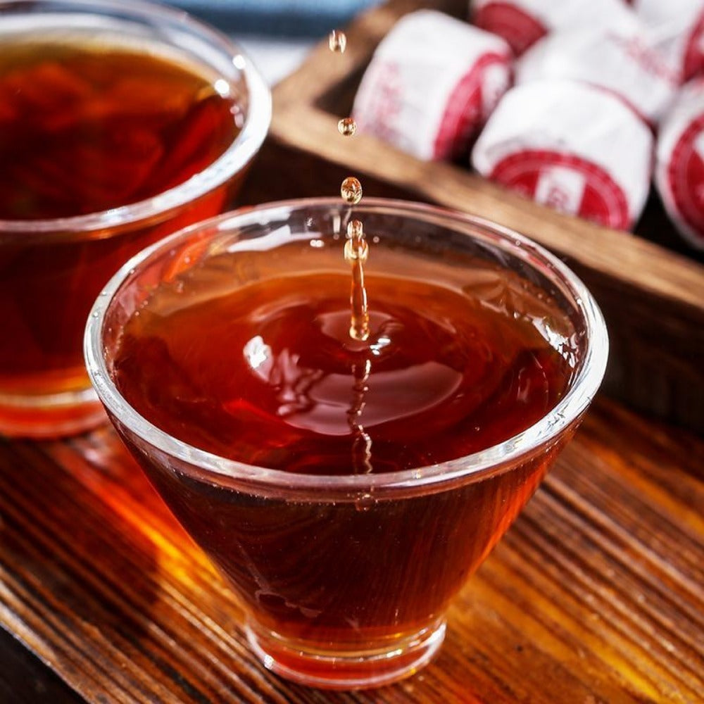 50g Yunnan Matured Pu'er Mini Pellet, Xinyi Glutinous Rice Aroma Ripe Pu'er - DropOnline.co