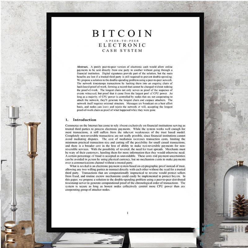 White Paper Poster Canvas Painting Wall Art Living Room Bedroom Decor - DropOnline.co