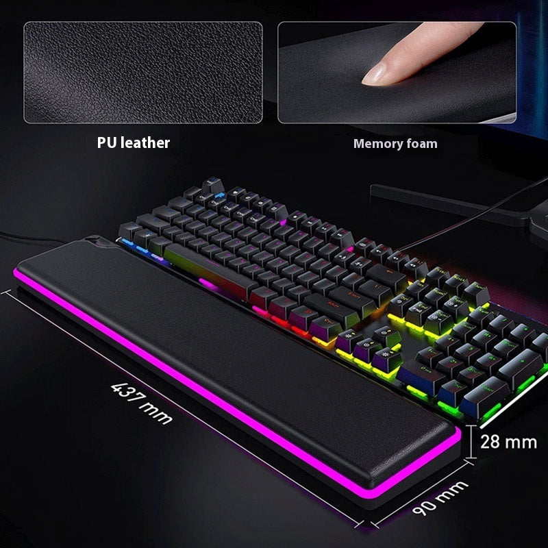 RGB Keyboard Support Wristband High Rebound Luminous Machinery Keyboard Support - DropOnline.co