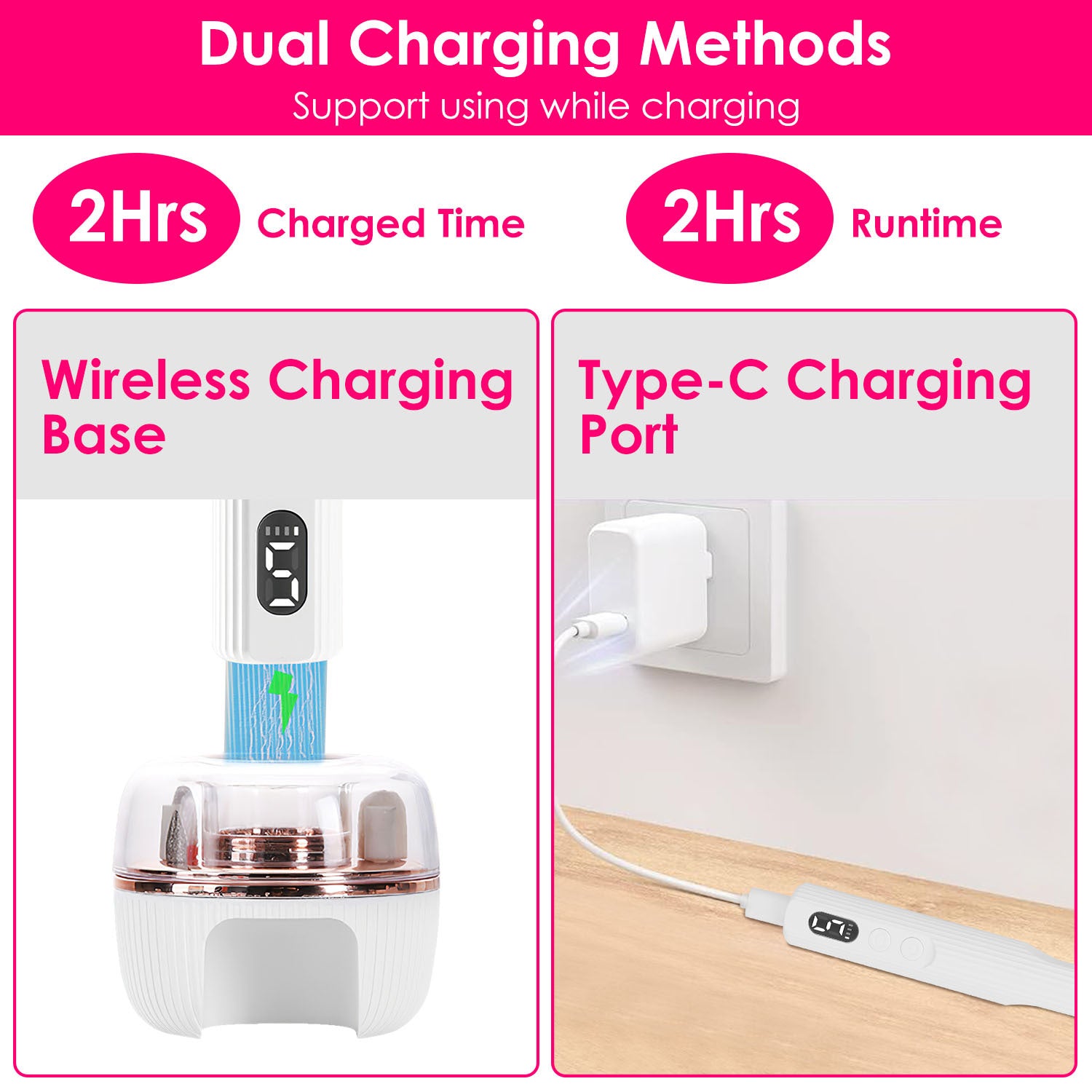 1Pc Portable Cordless Electric Nail Drill Kit Charging Base With UV Nail Dryer 6Pcs Nail Drill Bits 5Speeds Direction Control Timer Setting For Acrylic Gel Nails Polish Manicure Pedicure - DropOnline.co