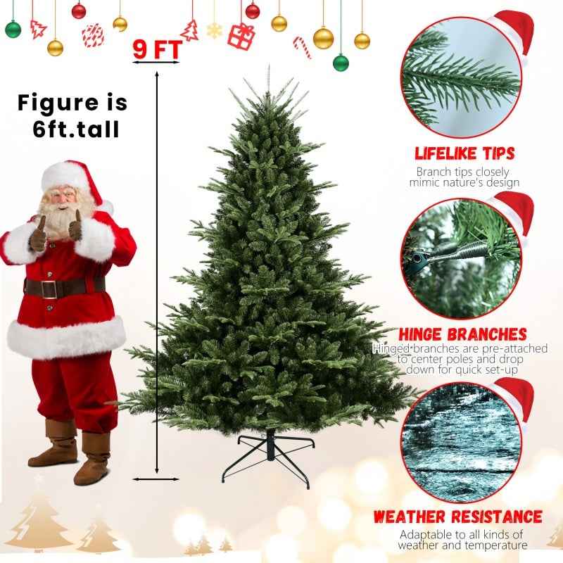 PE/PVC Christmas Tree Green - Premium Mixed Material Holiday Tree - DropOnline.co