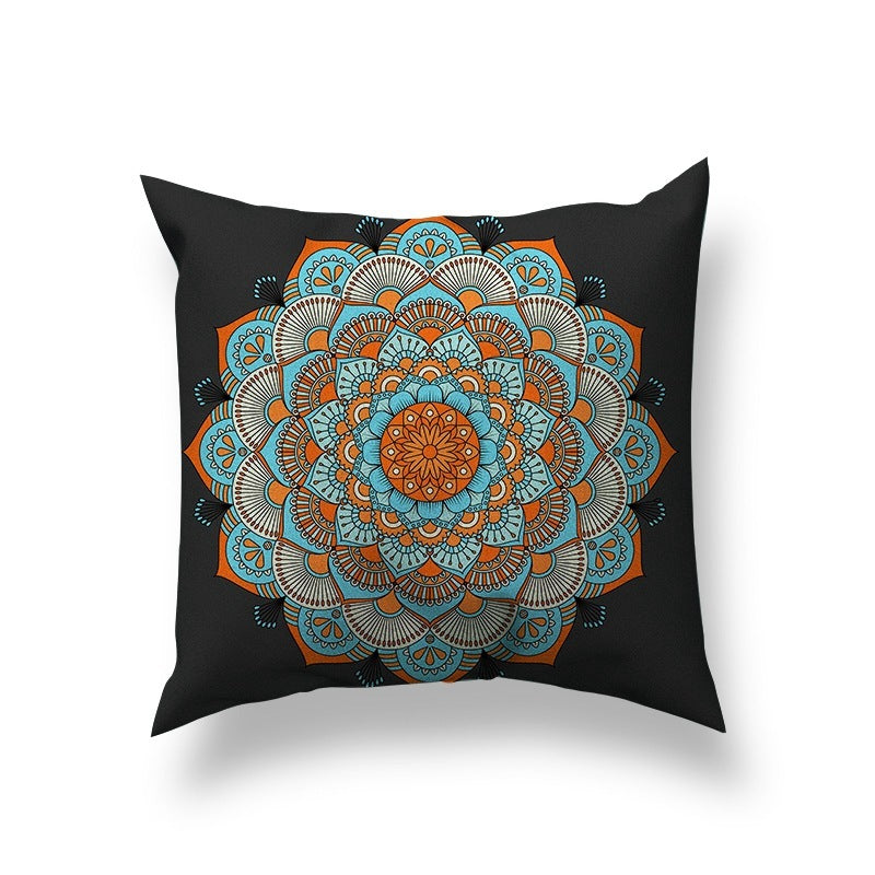 Short Plush Pillowcase Bohemian Ethnic Style Short Plush Material Sofa Cushion Cover - DropOnline.co