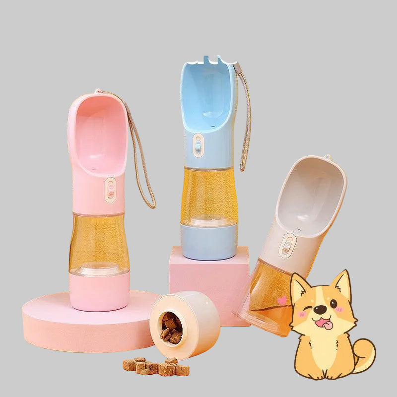 Pet Dog Water Bottle Feeder Bowl Portable Water Food Bottle Pets Outdoor Travel Drinking Dog Bowls Water Bowl For Dogs