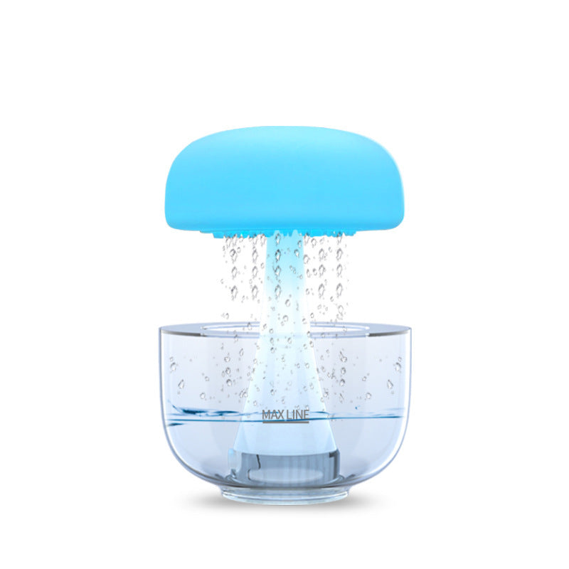 Jellyfish Raindrop Humidifier Ultrasonic Atomization Seven-color Ambience Light Cloud Rain Aroma Diffuser Home Decor - DropOnline.co