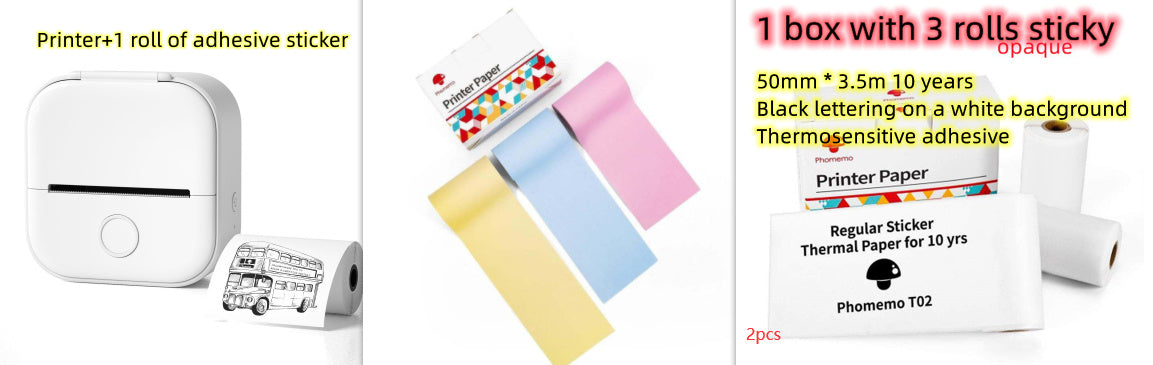 Portable Mini Thermal Label Printer Home Photo Printer Student Wrong Question Printer Bluetooth-compatible Mini Label Printer Price Tag - DropOnline.co