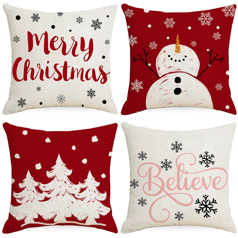 Holiday Decoration Home Sofa Cushion - Festive Throw Pillow Cover for Living Room Decor - DropOnline.co
