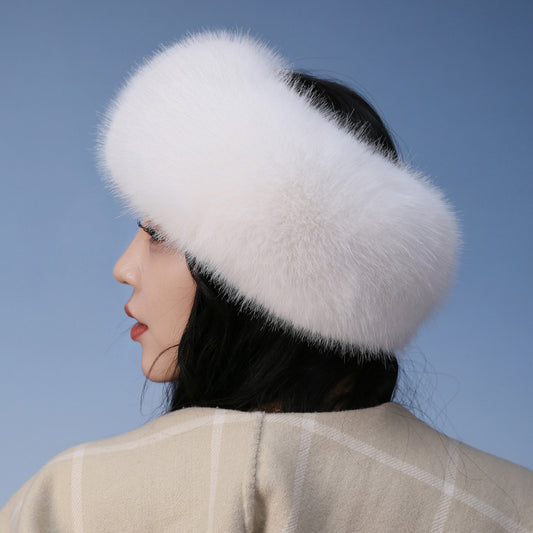 Autumn Winter Fur Hair Ring Hat - Thickened Topless Design - DropOnline.co
