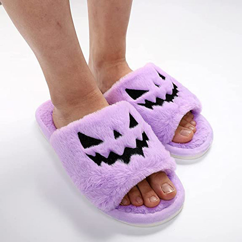 Halloween Shoes Winter Cute Warm Home Slippers Women - DropOnline.co