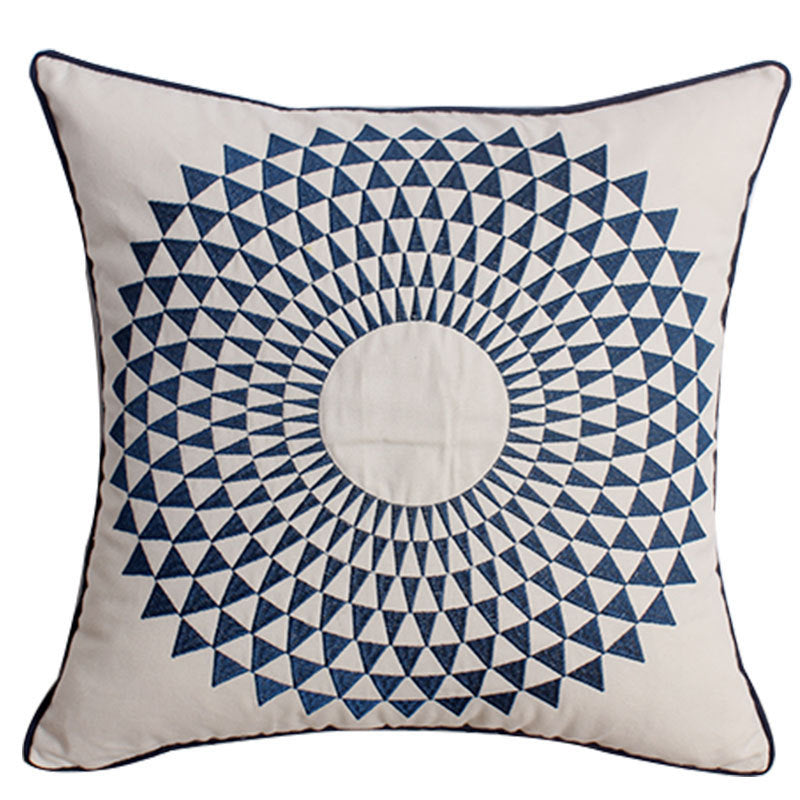 Dutch Velvet Embroidery Pillow Cover Series American Model Room Bedside Cushion - DropOnline.co