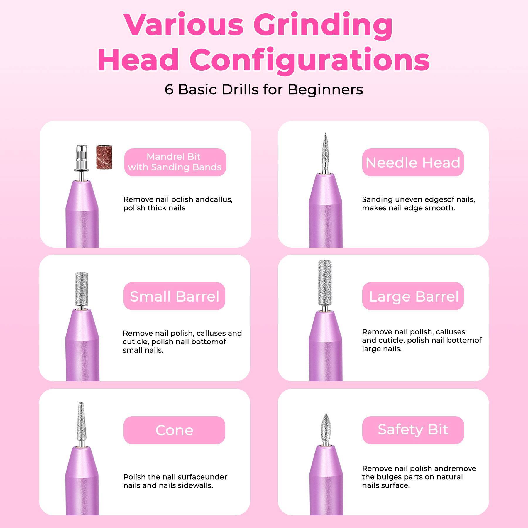 Professional Portable Electric Nail Drill,Manicure Pedicure With Nail Drill Bits - DropOnline.co