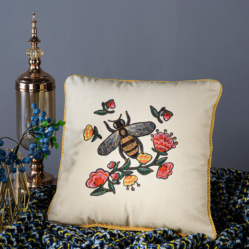 Living Room Sofa Retro Tassel Backrest Cushion Pillow Waist Pillow With Core - DropOnline.co