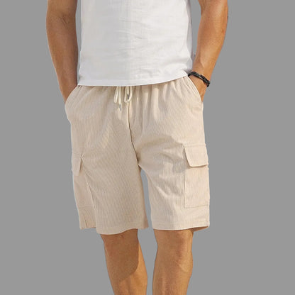 Mens Corduroy Multi-Pocket Shorts For Sports
