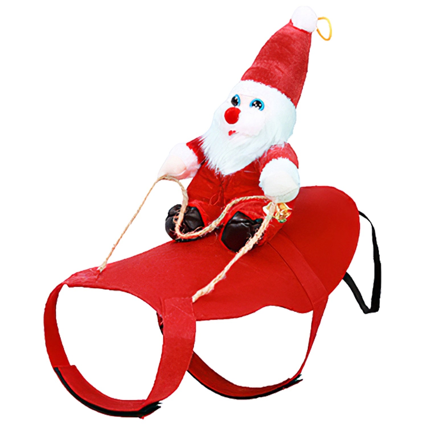 S-M-L-XL Options -- 1Pc Pet Christmas Costumes Red Winter Coat For Dog Riding Santa Claus With Bell Clothes New Year Outfit Cosplay Costumes Party Dress Up For Cats - DropOnline.co