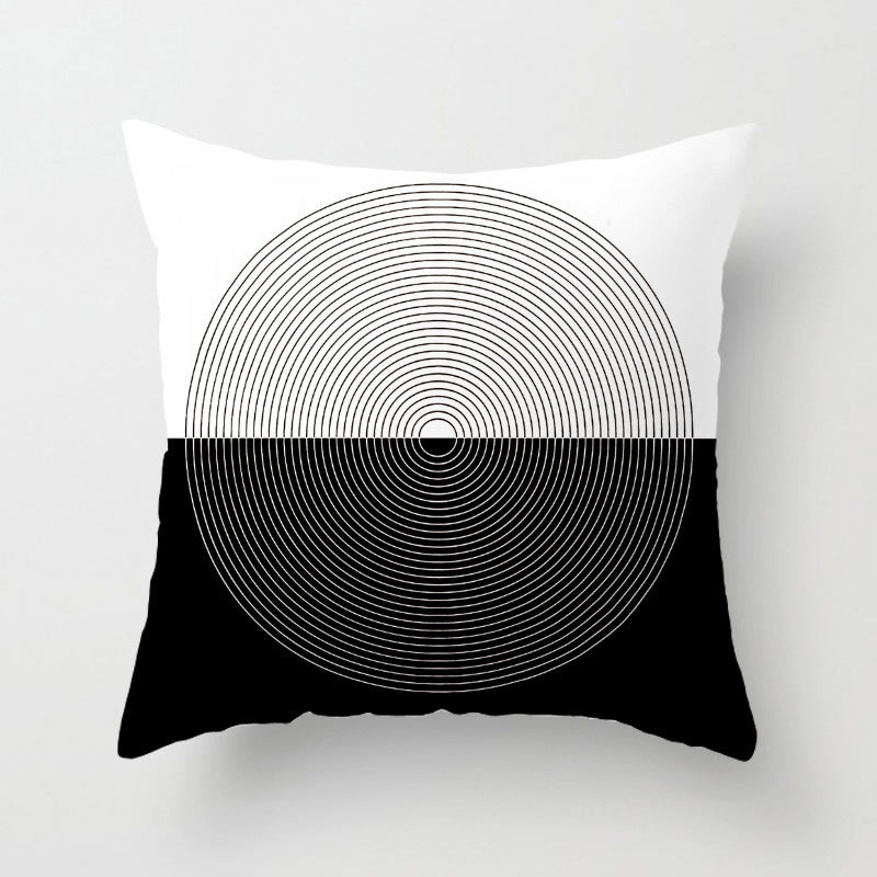 Geometric English Letter Simple And Light Luxury Waist Cushion Pillowcase - DropOnline.co