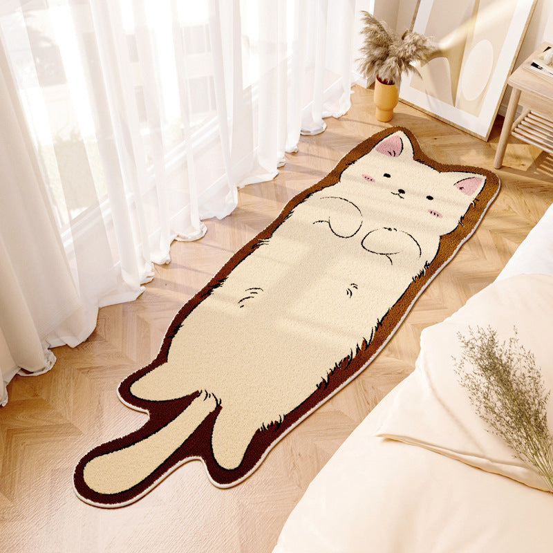 Cartoon Carpet Bedroom Bedside Blanket Window Cushion Washable Cashmere Room Foot Mat - DropOnline.co