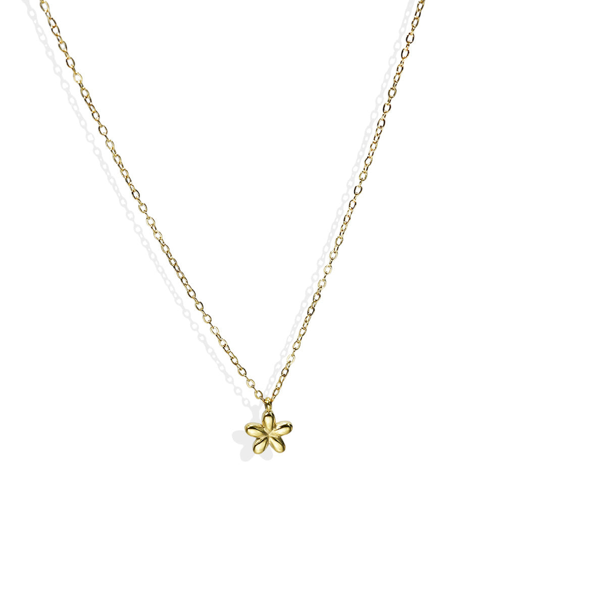 Lxalry 18K Gold Plated Stainless Steel Flower Pendant Necklace And Earrings Set For Women - Cute & Elegant Minimalist Jewelry For Summer, Gifts, Daily Wear, Birthday, And Anniversary - Waterproof & Hy - DropOnline.co