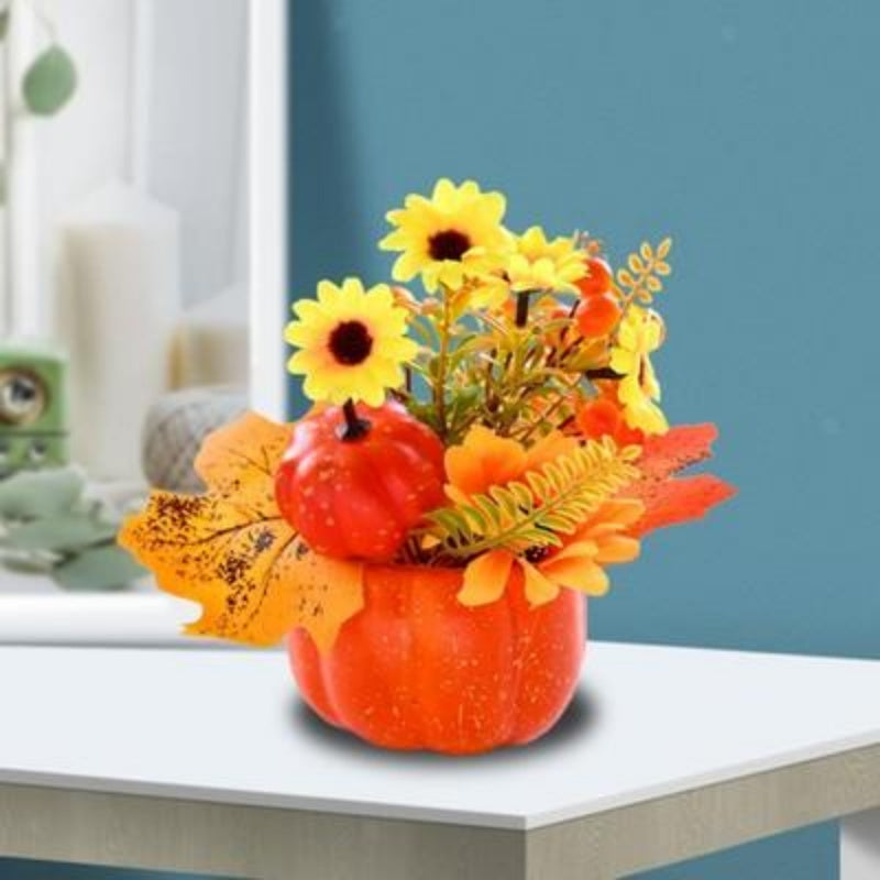 Artificial Pumpkin Flower Autumn Pumpkin Ornaments A - DropOnline.co