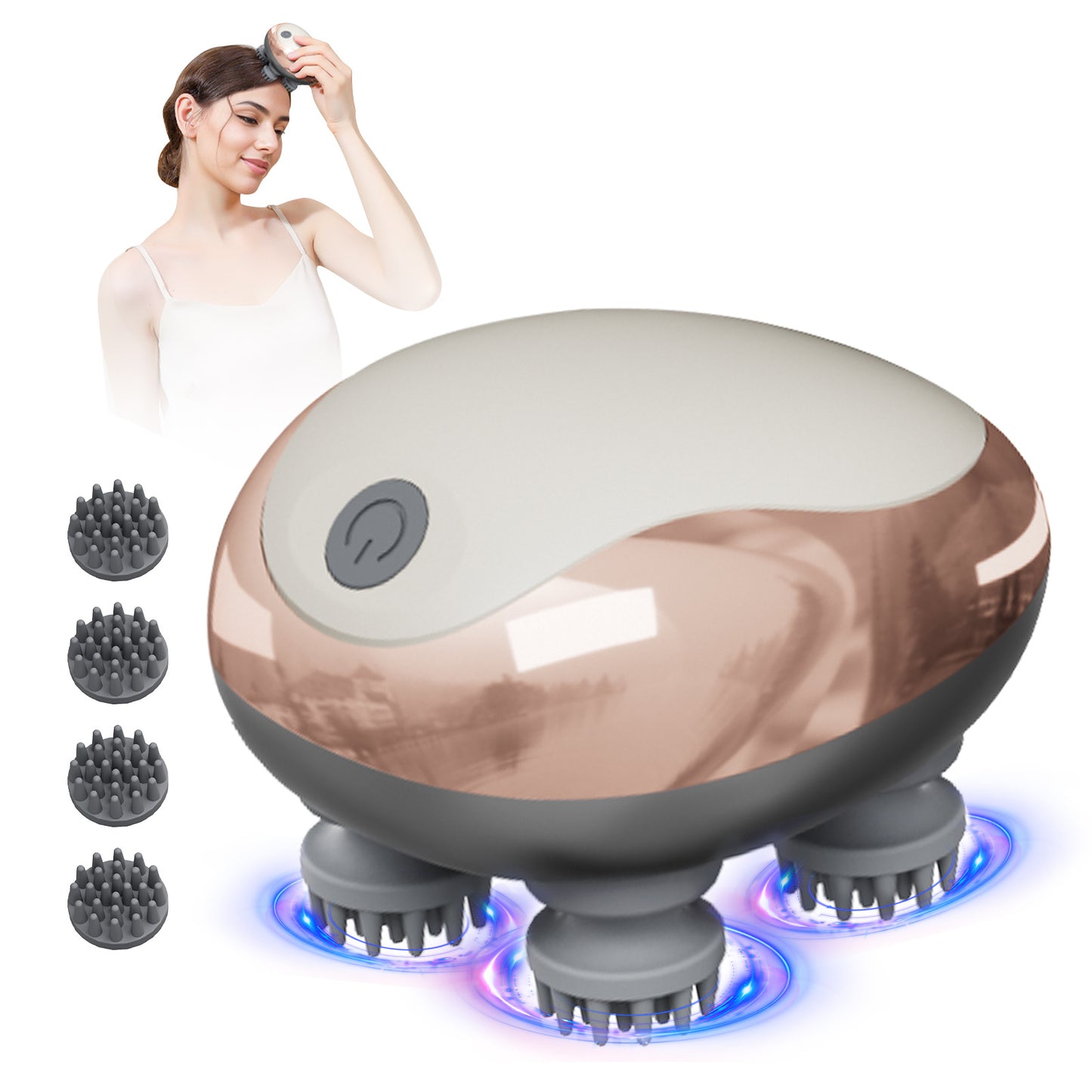 Hair Relaxation Tool 3D Massage Comb Smart Scalp Massager Relieves Fatigue Essential For Home And Office Rechargeable Massager - DropOnline.co