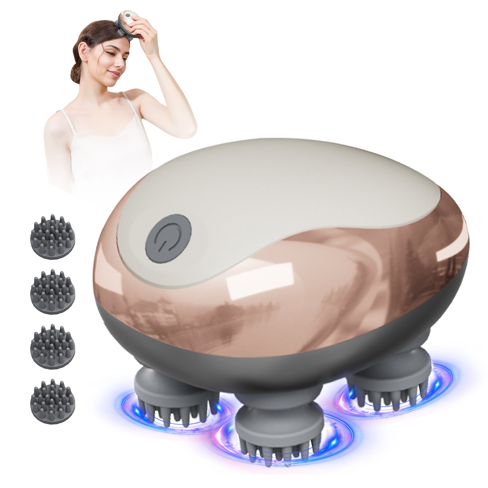 Hair Relaxation Tool 3D Massage Comb Smart Scalp Massager Relieves Fatigue Essential For Home And Office Rechargeable Massager - DropOnline.co