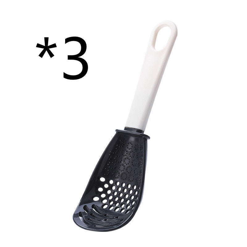 Multifunctional Slotted Spoon Grinding Cooking Spoon Mashed Auxiliary Food Ginger Garlic Spoon Press Potatoe Stir-frying Spatula Kitchen Gadget - DropOnline.co