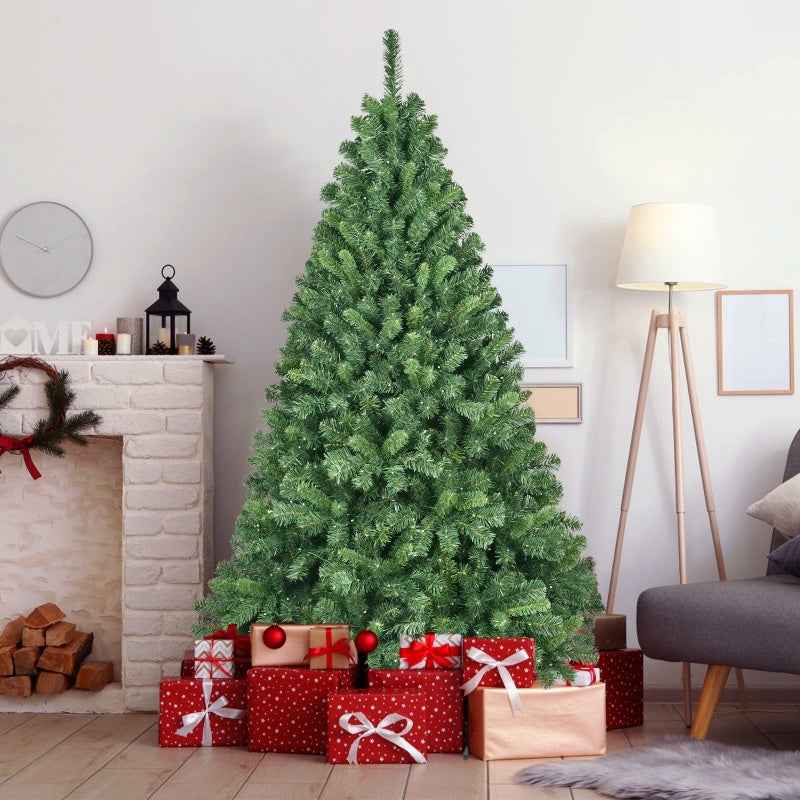 PVC Christmas Tree with Lights - Pre-Lit Holiday Decoration