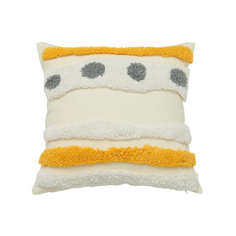 Nordic Moroccan Embroidered Geometric Cushion Cover - DropOnline.co