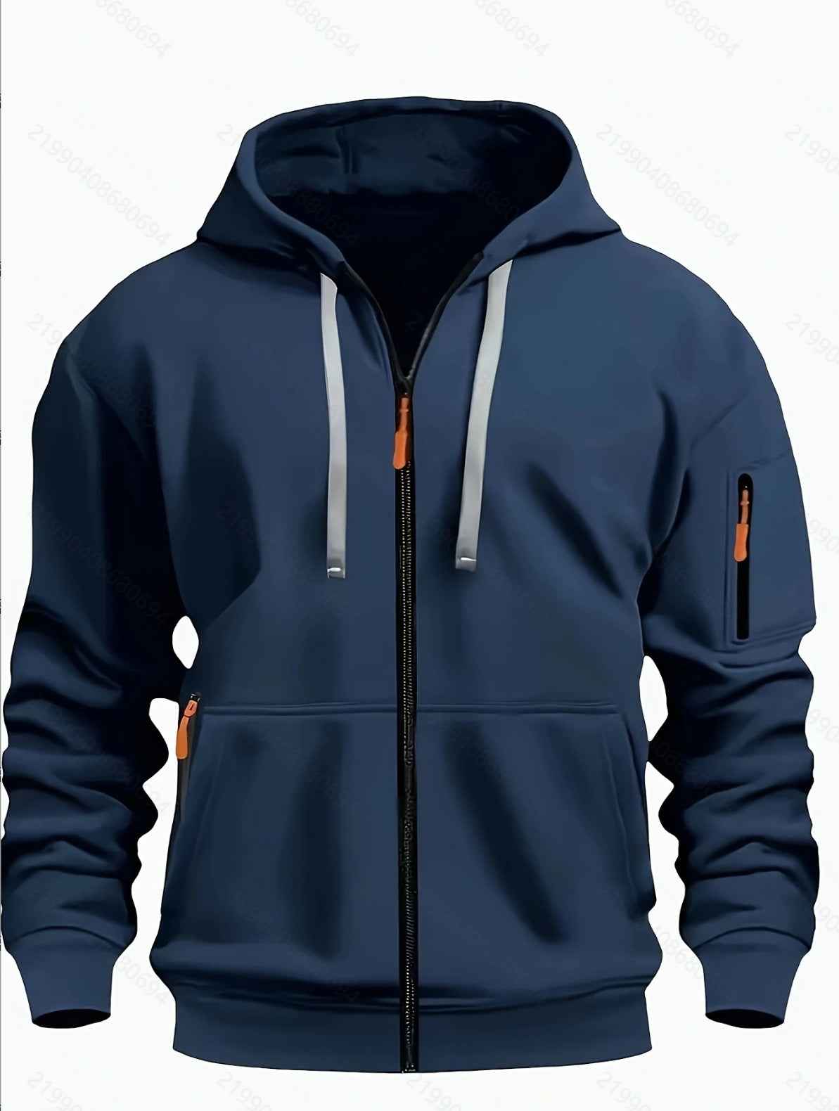 Men's Zipper Hooded Sweatshirt - Sports Casual Cardigan Jacket