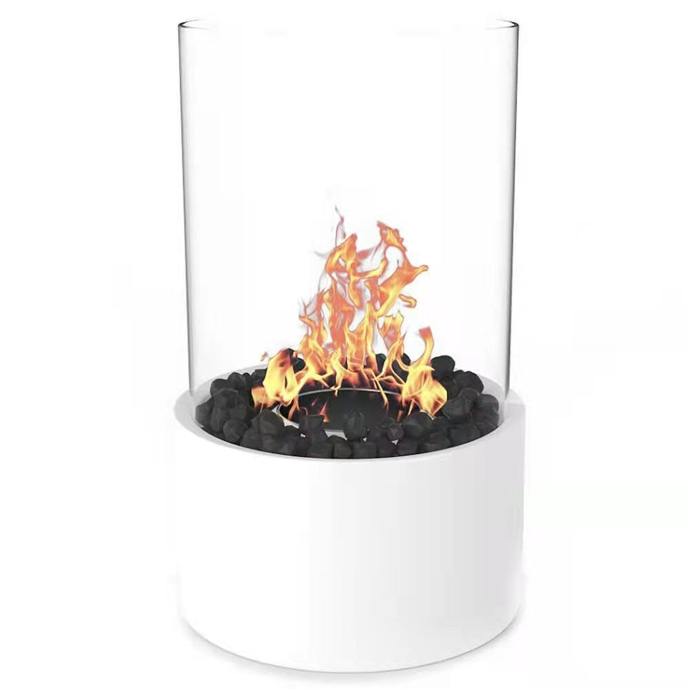 Tabletop Fire Pit Concrete Rubbing Alcohol Indoor Fire Bowl Mini Fireplace Outdoor Decor Portable Table Top Chiminea Meditation Isopropyl - DropOnline.co