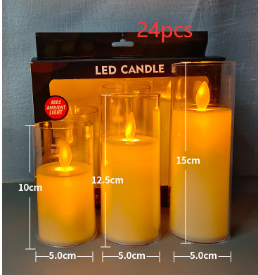 Electric Candle Lamp Led Simulation With Cup Home Decor - DropOnline.co